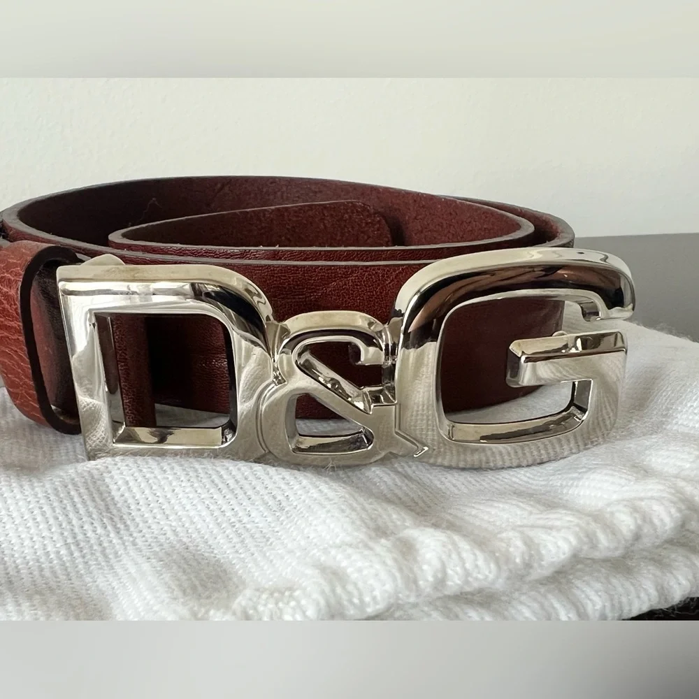 Dolce & Gabbana Vintage Brown Leather Belt - Picture 2 of 9